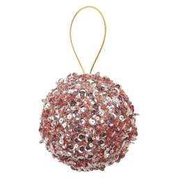 VFM e-Store Christmas Hanging Ball Decoration 20cm x 11cm Pink X 1 - Size: 20 cm x 11 cm - thumbnail 1