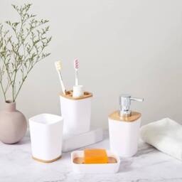 KORVIXA Bathroom Accessory Toilet Brush Set in White - thumbnail 5