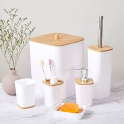 KORVIXA Bathroom Accessory Toilet Brush Set in White - thumbnail 2