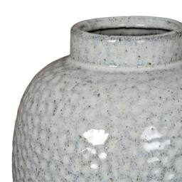 Lemon Pavilion Furniture and Decor Cairn Dimple Small Vase - Ceramic - L18 x W18 x H20 cm - White - thumbnail 3