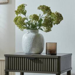 Lemon Pavilion Furniture and Decor Cairn Dimple Small Vase - Ceramic - L18 x W18 x H20 cm - White - thumbnail 5