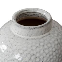 Lemon Pavilion Furniture and Decor Cairn Dimple Small Vase - Ceramic - L18 x W18 x H20 cm - White - thumbnail 2