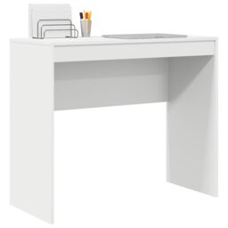 Berkfield Home Writing Desk White Engineered Wood Medium Minimalistic - thumbnail 3