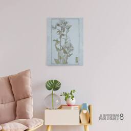 "Artery8 Aster on Green Ground Canvas Wall Art Print Overbeck in Blue - Size: W18"" x H24""" - thumbnail 3