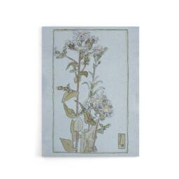 "Artery8 Aster on Green Ground Canvas Wall Art Print Overbeck in Blue - Size: W18"" x H24""" - thumbnail 1