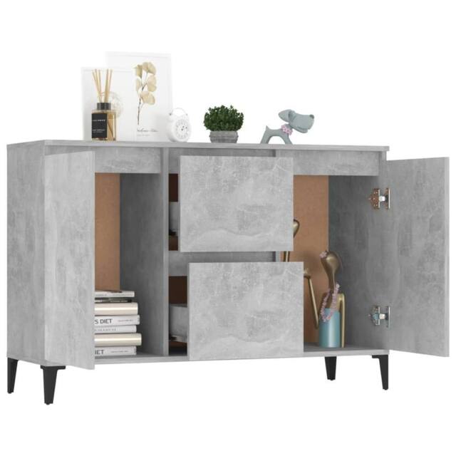 Berkfield Home Sideboard Concrete Grey 104x35x70 cm Engineered Wood - Size: 104 x 35 x 70 cm - image 1