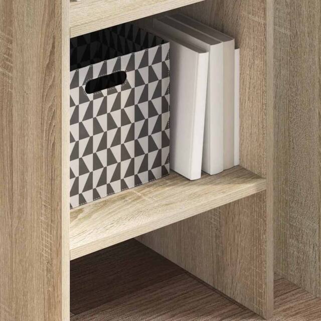Berkfield Home Modern Book Cabinet Sonoma Oak 40x35x180 cm Engineered Wood in Light Tan - Size: 40 x 35 x 180 cm - image 1