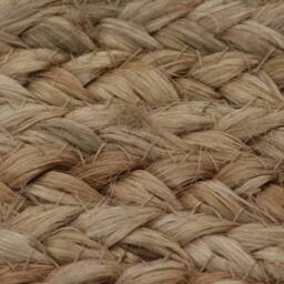 Berkfield Home Area Rug Braided Jute 90 cm Round in Beige - Size: 100 cm diameter - thumbnail 5