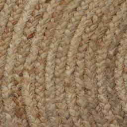 Berkfield Home Area Rug Braided Jute 90 cm Round in Beige - Size: 100 cm diameter - thumbnail 4