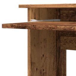 Berkfield Home Corner Desk Old Wood 120x140x75 cm Engineered Wood in Brown - Size: 120 x 140 x 75 cm - thumbnail 8