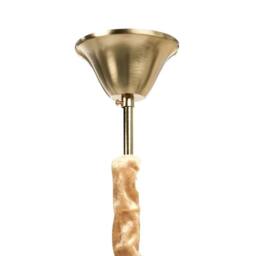Wyld and Coco 60cm Glamour Chandelier Pendant Lamp Brass Iron Glass Leaf Crystals in Gold - thumbnail 9