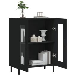 Berkfield Home Sideboard Black 69.5x34x90 cm Engineered Wood - thumbnail 4