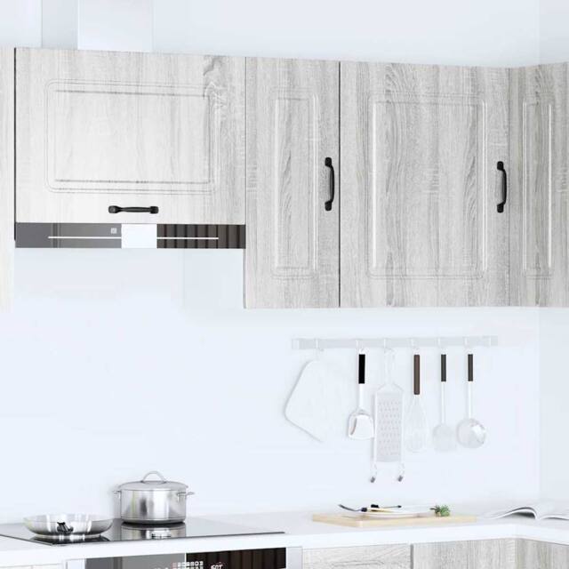 Berkfield Home Kitchen Wall Cabinet Kalmar Grey Sonoma Engineered Wood - image 1