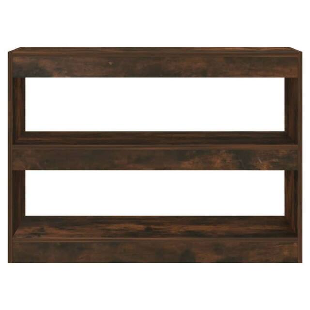 Berkfield Home Classic Book Cabinet/Room Divider Smoked Oak 100x30x72 cm in Brown - Size: 100 x 30 x 72 cm - image 1