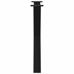 Berkfield Home Dining Table Legs X-Shaped 3 pcs Black 80x(72-73) cm Steel - thumbnail 6