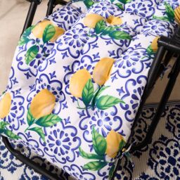 OHS 2 x Gravity Chair Seat Cushion Filled Outdoor Garden Water Resistant in Bright Yellow - thumbnail 6