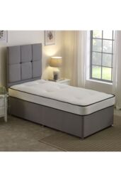 eXtreme Comfort Ltd Damask EasyClean Double Life Dual Sided Tufted Foam Free Mattress in White - Size: Single - thumbnail 1