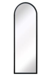 "MirrorOutlet Black Metal Framed Arched Wall Mirror 47"" X 16"" (120CM X 40CM) - Size: 1 Pack" - thumbnail 3