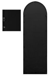 "MirrorOutlet Black Metal Framed Arched Wall Mirror 47"" X 16"" (120CM X 40CM) - Size: 1 Pack" - thumbnail 5