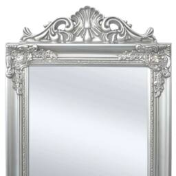Berkfield Home Free-Standing Mirror Baroque Style 160x40 cm Silver - thumbnail 2