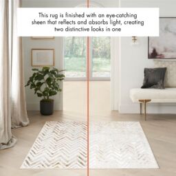 The Rug Shop UK Modern Abstract Polyester Easy To Cream Clean Area Rug - Size: 240 cm x 300 cm - thumbnail 3