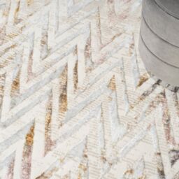 The Rug Shop UK Modern Abstract Polyester Easy To Cream Clean Area Rug - Size: 240 cm x 300 cm - thumbnail 6