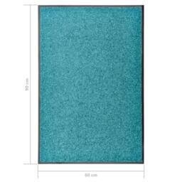 Berkfield Home Pliable Doormat Washable Cyan 60x90 cm in Turquoise - thumbnail 6