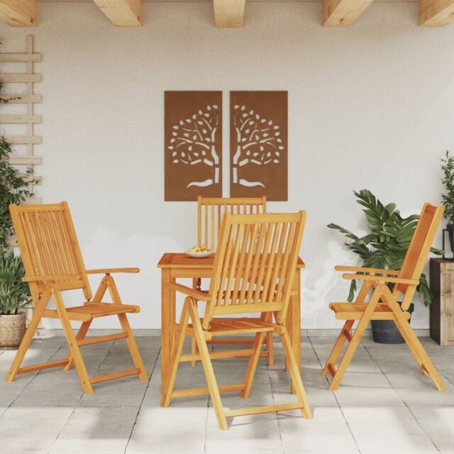 Berkfield Home 5 Piece Garden Dining Set Solid Wood Acacia in Brown - image 1