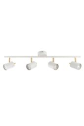 Netlighting Gull 4 Light Spotlight Matt White Paint Satin Brushed Gold GU10 - thumbnail 5