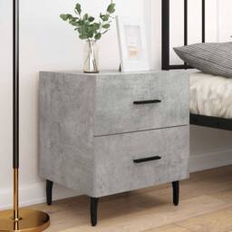 Berkfield Home Bedside Cabinets 2 pcs Concrete Grey 40x35x47.5 cm Engineered Wood - thumbnail 3