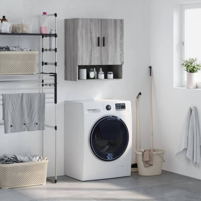 Berkfield Home Wall Cabinet Grey Sonoma 60x31x70 cm Engineered Wood - Size: 60 x 31 x 70 cm - image 1