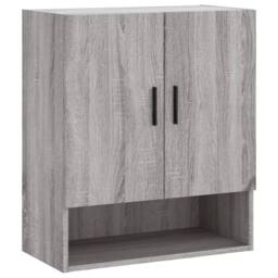 Berkfield Home Wall Cabinet Grey Sonoma 60x31x70 cm Engineered Wood - Size: 60 x 31 x 70 cm - thumbnail 2