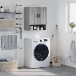 Berkfield Home Wall Cabinet Grey Sonoma 60x31x70 cm Engineered Wood - Size: 60 x 31 x 70 cm - thumbnail 1