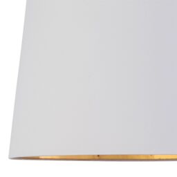 First Choice Lighting Set of 2 Dark Oak Table Lamp or Bedside Lights with White Gold Shades in Brown - thumbnail 3