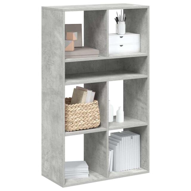 Berkfield Home Book Cabinet Concrete Grey 66x31x112 cm Engineered Wood - Size: 66 x 31 x 112 cm - image 1
