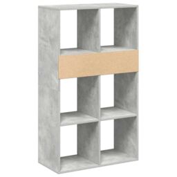Berkfield Home Book Cabinet Concrete Grey 66x31x112 cm Engineered Wood - Size: 66 x 31 x 112 cm - thumbnail 6
