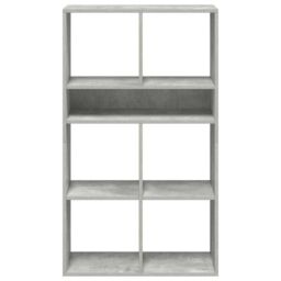 Berkfield Home Book Cabinet Concrete Grey 66x31x112 cm Engineered Wood - Size: 66 x 31 x 112 cm - thumbnail 4
