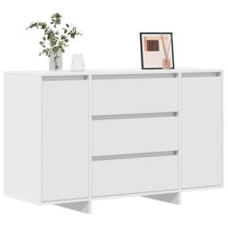 Berkfield Home Sideboard White 120x41x75 cm Engineered Wood - Size: 120 x 41 x 75 cm - thumbnail 3