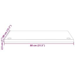 Berkfield Home Desk Top White 80x40x2.5 cm Solid Wood Pine - thumbnail 8