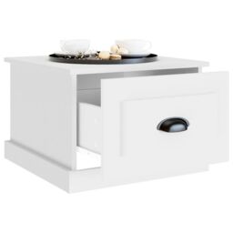 Berkfield Home Coffee Table White 50x50x35 cm Engineered Wood - Size: 50 x 50 x 35 cm - thumbnail 5