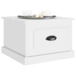 Berkfield Home Coffee Table White 50x50x35 cm Engineered Wood - Size: 50 x 50 x 35 cm - thumbnail 4
