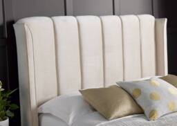 Bedmaster Aurora Velvet Ottoman Bed & Cotswold 3000 Pocket Sprung Natural Mattress in Light Stone - Size: King - thumbnail 3