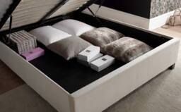 Bedmaster Aurora Velvet Ottoman Bed & Cotswold 3000 Pocket Sprung Natural Mattress in Light Stone - Size: King - thumbnail 4
