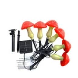 Havendro 6Pcs Red Solar Mushroom Fairy String Lights LED Garden Ornament - thumbnail 2