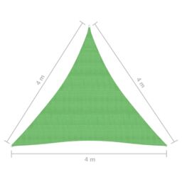 Berkfield Home Sunshade Sail 160 g/m ² Light Green 4x4x4 m HDPE - thumbnail 6
