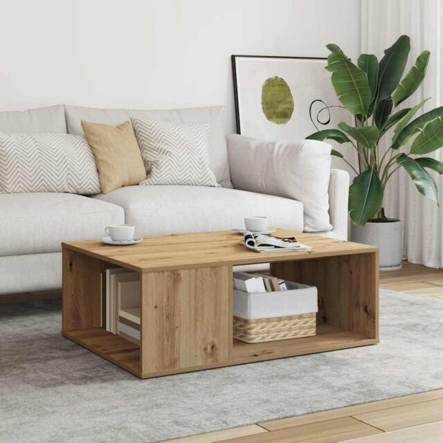 Berkfield Home Coffee Table Artisan Oak 90x67x33 cm Engineered Wood in Brown - Size: 90 x 67 x 33 cm - image 1
