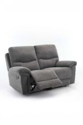 More4Homes Fosse 2 Seater Manual Recliner Fabric Modern Living Sofa in Dark Grey - thumbnail 4