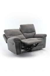 More4Homes Fosse 2 Seater Manual Recliner Fabric Modern Living Sofa in Dark Grey - thumbnail 5