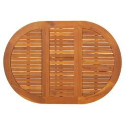 Berkfield Home Garden Table 130x90x72 cm Solid Acacia Wood in Brown - Size: 130 x 90 x 72 cm - thumbnail 4