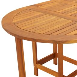 Berkfield Home Garden Table 130x90x72 cm Solid Acacia Wood in Brown - Size: 130 x 90 x 72 cm - thumbnail 6